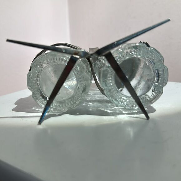 Vintage Salt & Pepper Shakers Bent Forks Hand Crafted - Picture 5 of 9